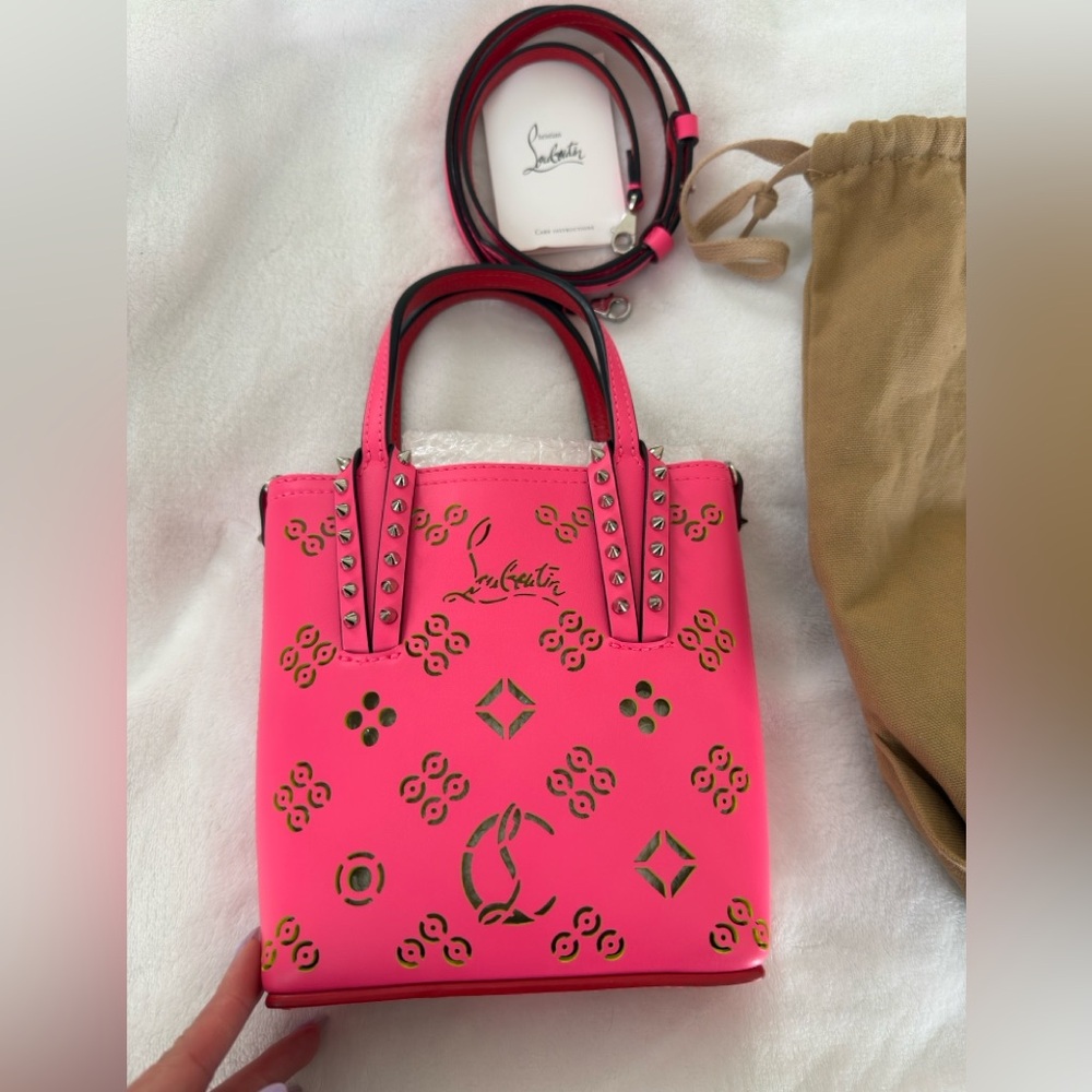 Christian Louboutin Pink Mini Bag with Monogram Design
